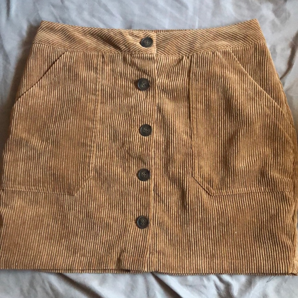 Brown corduroy women’s skirt